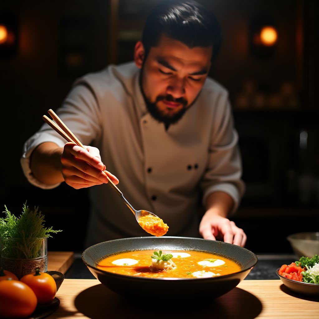 Preparación de Tom Yam